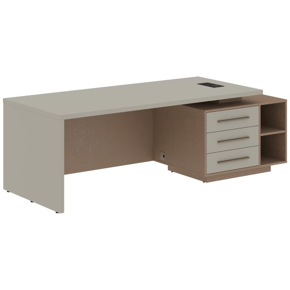 Стол руководителя с тумбой VCT 2390(R) 2300х900х750 VELION в Рязани 