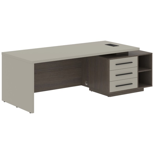 Стол руководителя с тумбой VCT 2390(R) 2300х900х750 VELION в Рязани 