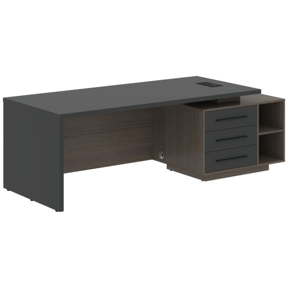 Стол руководителя с тумбой VCT 2390(R) 2300х900х750 VELION в Рязани 