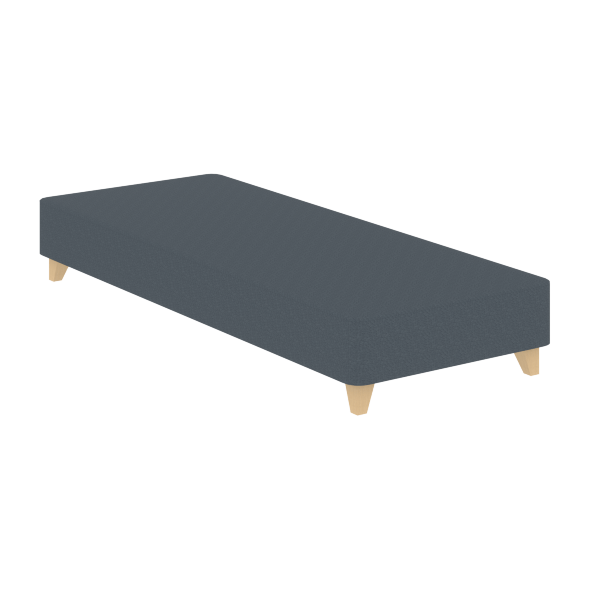 Кровать Бокс спринг со светлыми опорами BSL 820 серый 2000х800х200 MUAR в Рязани 