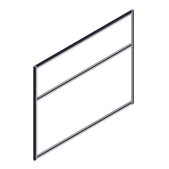 Секция комбинированной перегородки RP115SL140 Bravo grey/Серый 1400х22х1115 в Рязани 