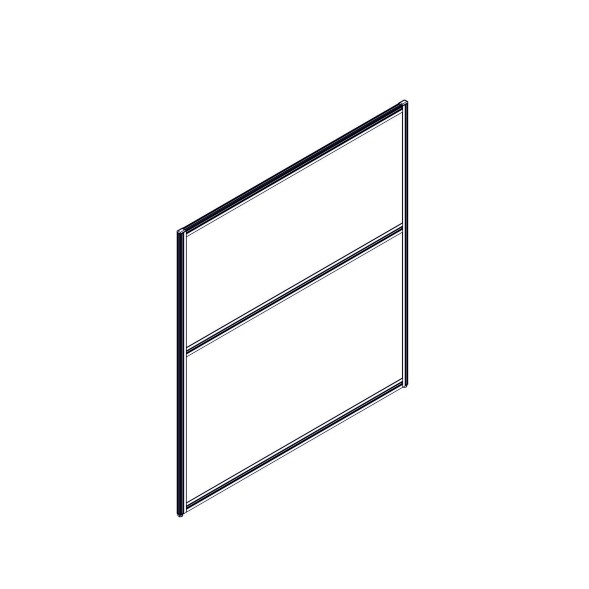 Секция комбинированной перегородки RP130SL120 Bravo grey/Серый 1200х22х1300 в Рязани 