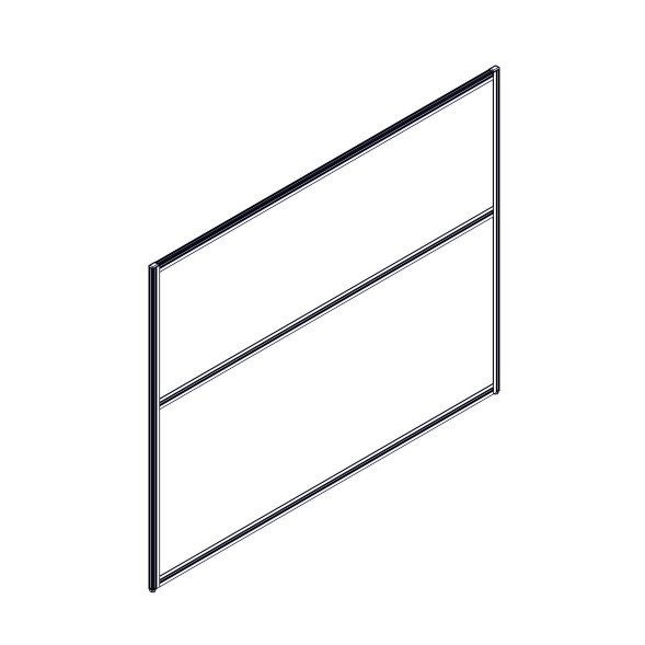 Секция комбинированной перегородки RP130SL160 Bravo grey/Серый 1600х22х1300 в Рязани 