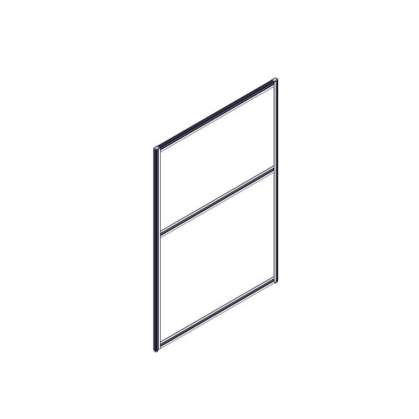 Секция комбинированной перегородки RP130SL90 Bravo grey/Серый 900х22х1300 в Рязани 