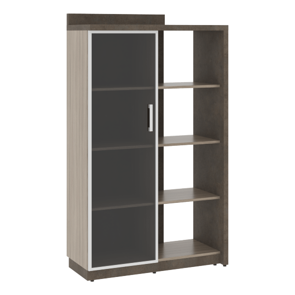 Шкаф СФ-534181 Бетон чикаго тем F187 ST9/Дрифтвуд H3090/Графит\Черный 1037х454,5х1770 WOOD&amp;amp;STONE в Рязани 