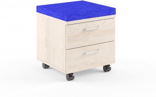 Тумба с подушкой XMC-2D Бук Тиара/Синий