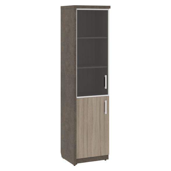 Шкаф СФ-534591 Бетон чикаго тем F187 ST9/Дрифтвуд H3090 ST22/Графит/Черный 537х454,5х2083 WOOD&amp;amp;STONE в Рязани 