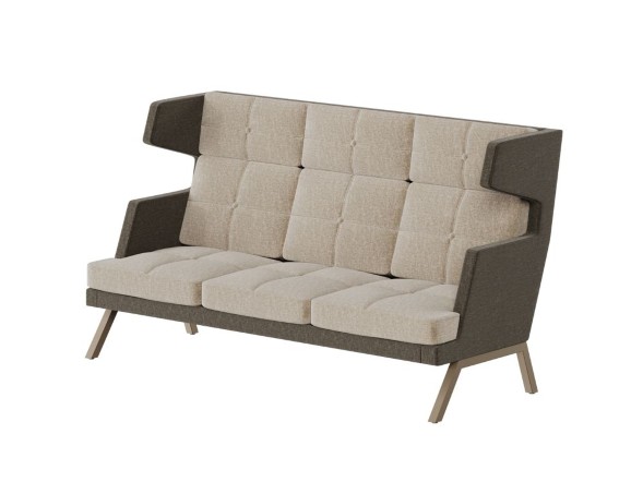 Aldo Диван трёхместный высокий с декором из пуговиц ALDB-03 2010*960*1180