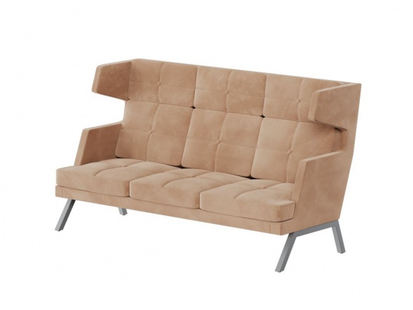 Алдо Диван трёхместный высокий с декором из пуговиц ALDB-03 2010*960*1180