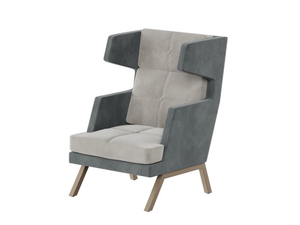 Aldo Кресло высокое с декором из пуговиц ALDB-01 790*960*1180