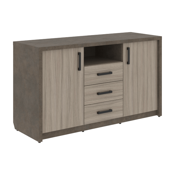 Тумба СФ-532101 Бетон чикаго тем/Дрифтвуд/Графит 1577х547х907 WOOD&amp;amp;STONE в Рязани 