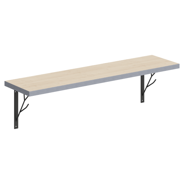 Полка с полкодержателями SH1-TREE 830х210х222 COFFEE в Рязани 