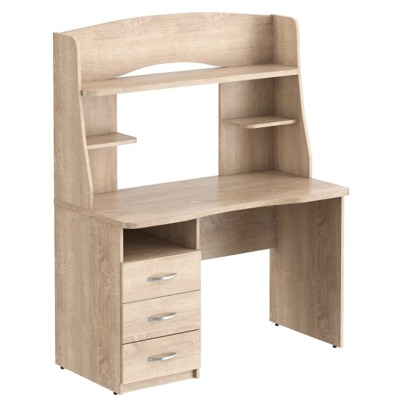 Стол компьютерный CD 1215.A Дуб Сонома светлый 1200х600х1525 COMP в Рязани 