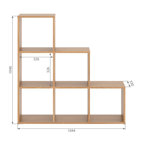 Стеллаж SH 1042 Дуб Сонома светлый 1044х330х1042 COMP в Рязани 
