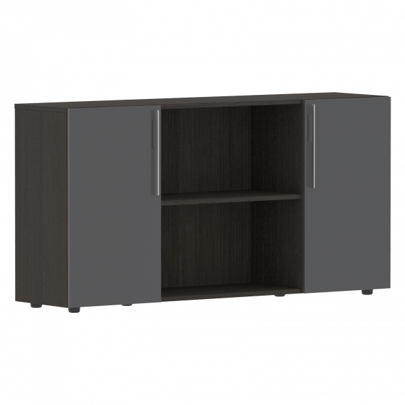 Шкаф с двумя дверями и открытой полкой СП-064-25-22 1600х450х800 KANON