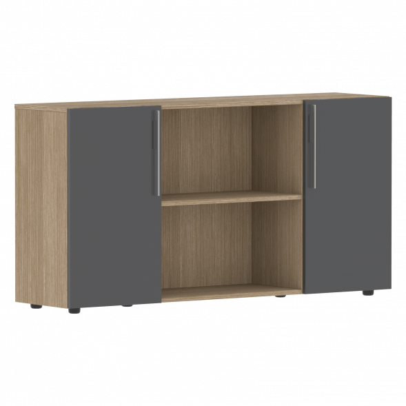 Шкаф с двумя дверями и открытой полкой СП-064-25-22 1600х450х800 KANON