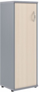 Шкаф колонка с глухой дверью СУ-2.3(L) Клен/Металлик 406*365*1200