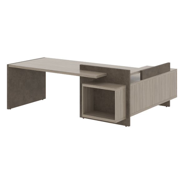 Стол СФ-531201 Дрифтвуд/Бетон чикаго темно-серый 2200х1996х840 WOOD&amp;amp;STONE в Рязани 