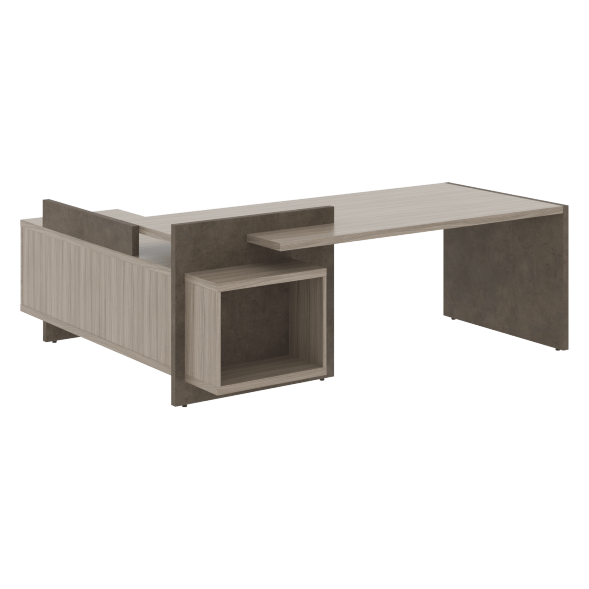 Стол СФ-531202 Дрифтвуд /Бетон чикаго темно-серый 2200х1996х840 WOOD&amp;amp;STONE в Рязани 