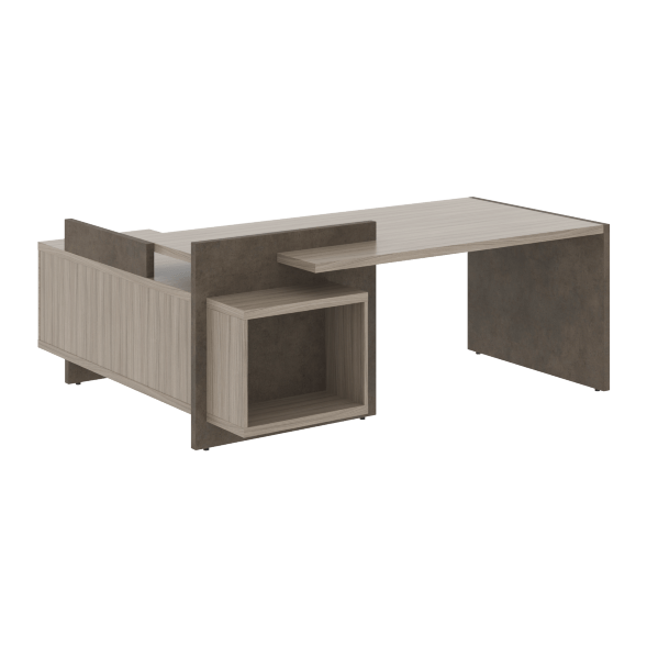 Стол СФ-531212 Дрифтвуд /Бетон чикаго темно-серый 2000х1798х840 WOOD&amp;amp;STONE в Рязани 