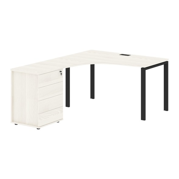 Стол эргономичный с тумбой EUCET 1318(L) 1360х1880х750 EDIS