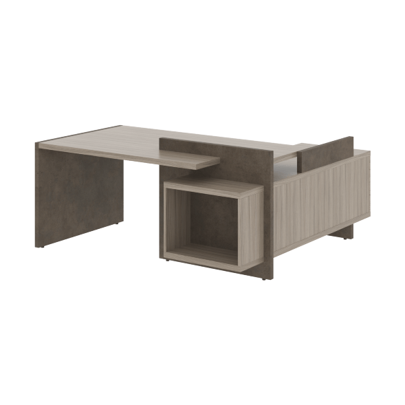 Стол СФ-531221 Дрифтвуд /Бетон чикаго темно-серый 1800х1798х840 WOOD&amp;amp;STONE в Рязани 