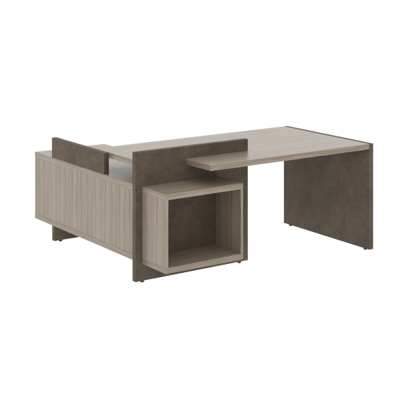 Стол СФ-531222 Дрифтвуд /Бетон чикаго темно-серый 1800х1798х840 WOOD&amp;amp;STONE в Рязани 