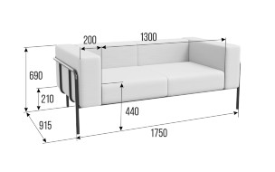 Flex Диван двухместный FLX-2 1750*915*690