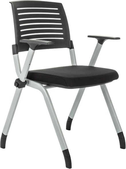 Стул Бюрократ X-Click черный на ножках металл серый