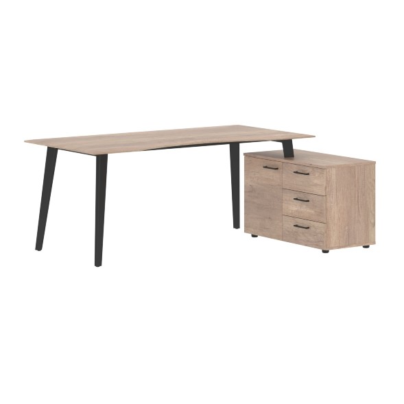 Стол руководителя с тумбой JCT 1813(R) 1800х1300х750 JAY в Рязани 