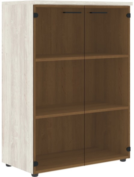 Шкаф со стеклянными дверьми и топом XMC 85.2 Сосна Эдмонт 856х432х1190 в Рязани 