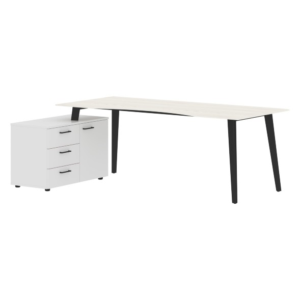 Стол руководителя с тумбой JCT 2013(L) 2000х1300х750 JAY в Рязани 