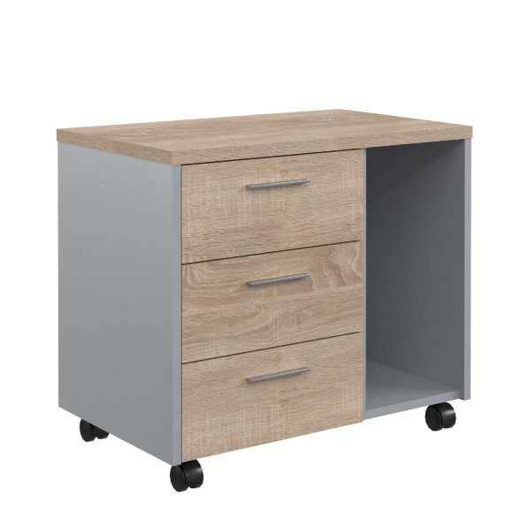 Тумба подкатная с отделением д/СБ OLC-3D.A 733х450х625 OFFIX NEW в Рязани 