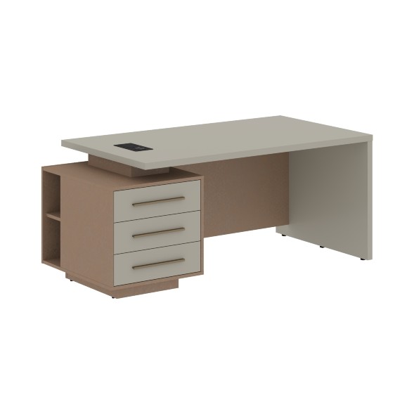 Стол руководителя с тумбой VCT 1890(L) 1800х900х750 VELION в Рязани 