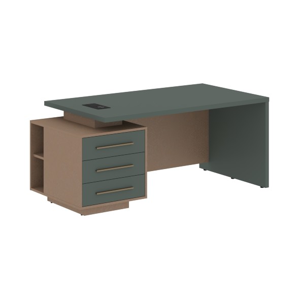 Стол руководителя с тумбой VCT 1890(L) 1800х900х750 VELION в Рязани 