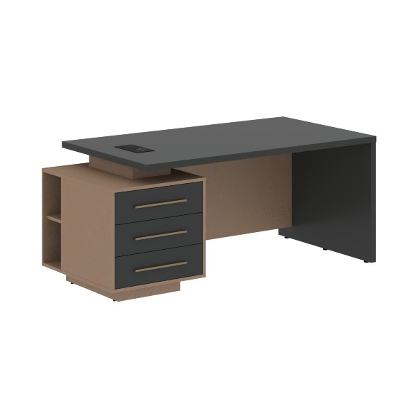 Стол руководителя с тумбой VCT 1890(L) 1800х900х750 VELION в Рязани 