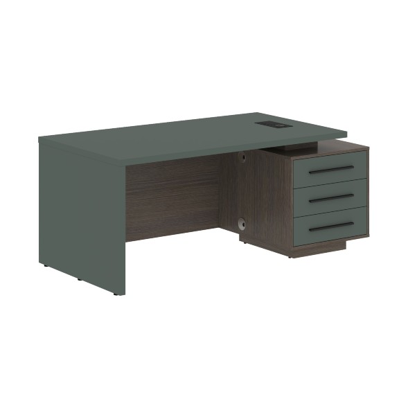 Стол руководителя с тумбой VCT 1890(R) 1800х900х750 VELION в Рязани 