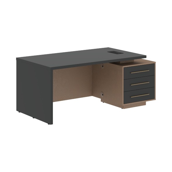 Стол руководителя с тумбой VCT 1890(R) 1800х900х750 VELION в Рязани 