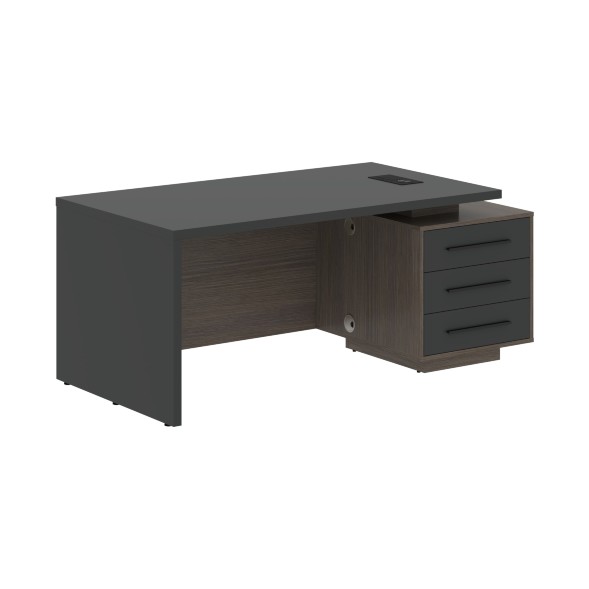 Стол руководителя с тумбой VCT 1890(R) 1800х900х750 VELION в Рязани 