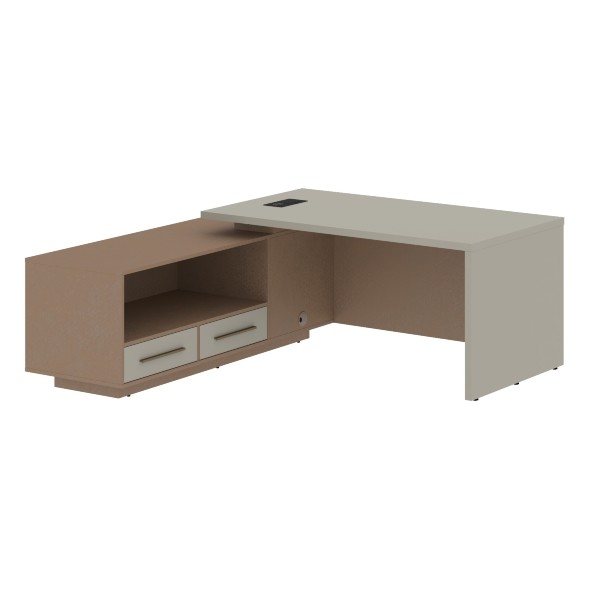 Стол руководителя с тумбой VCT 1919(L) 1900х1900х750 VELION в Рязани 