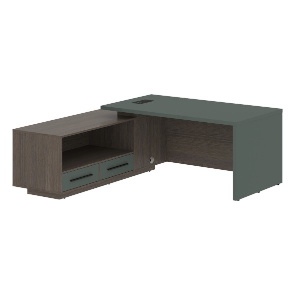 Стол руководителя с тумбой VCT 1919(L) 1900х1900х750 VELION в Рязани 