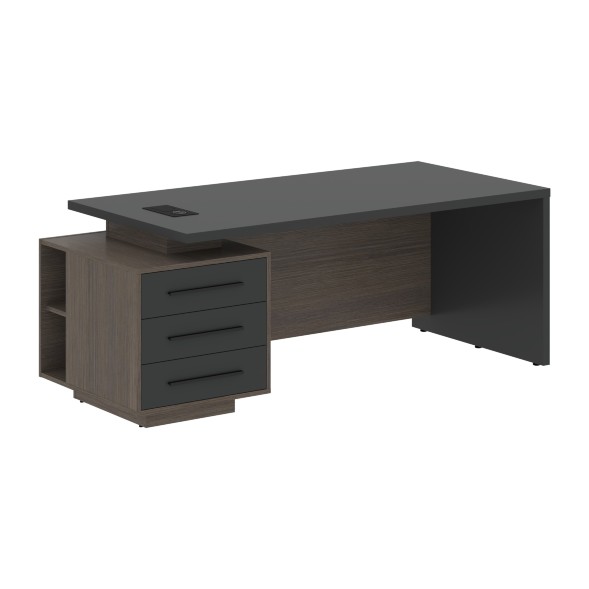 Стол руководителя с тумбой VCT 2090(L) 2000х900х750 VELION в Рязани 