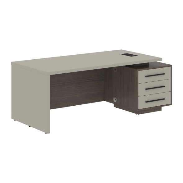 Стол руководителя с тумбой VCT 2090(R) 2000х900х750 VELION в Рязани 