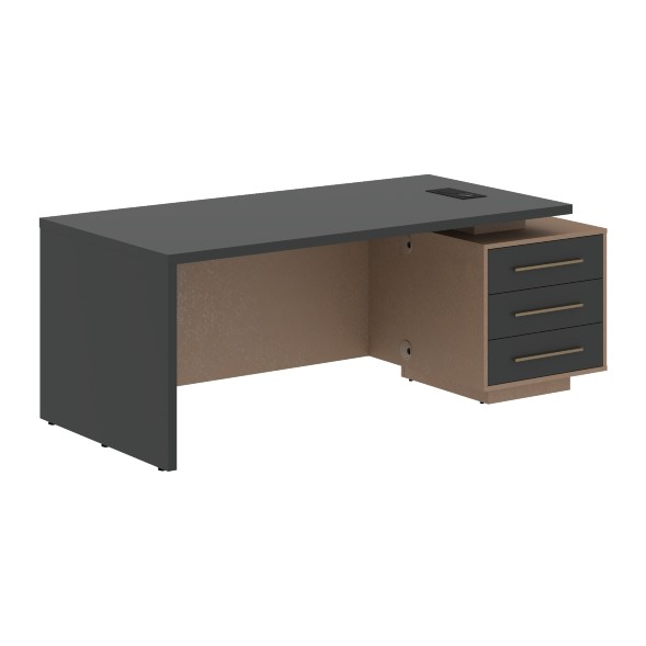 Стол руководителя с тумбой VCT 2090(R) 2000х900х750 VELION в Рязани 