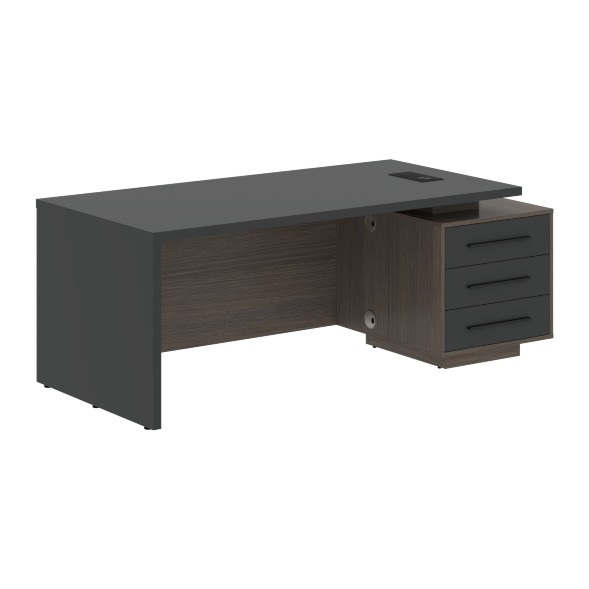 Стол руководителя с тумбой VCT 2090(R) 2000х900х750 VELION в Рязани 