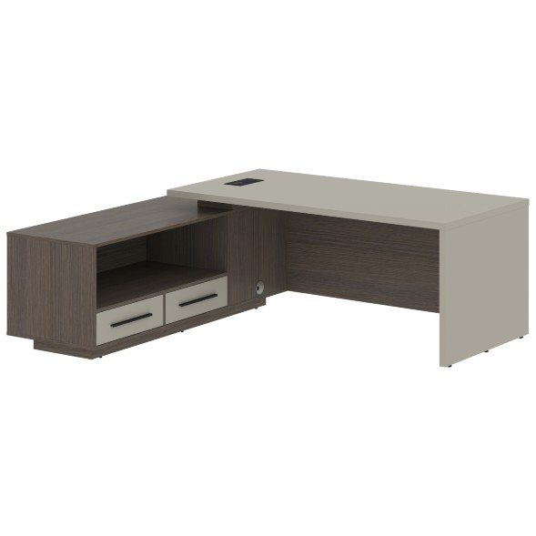 Стол руководителя с тумбой VCT 2119(L) 2100х1900х750 VELION в Рязани 