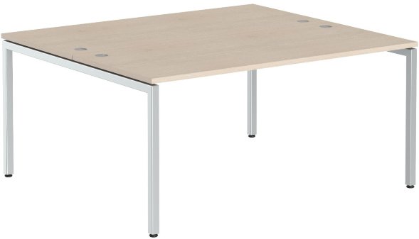 Стол 2-х местный XWST 1614 Бук Тиара/Алюминий 1600х1400х750