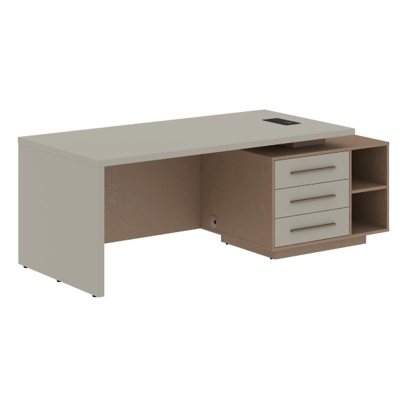 Стол руководителя с тумбой VCT 2190(R) 2100х900х750 VELION в Рязани 