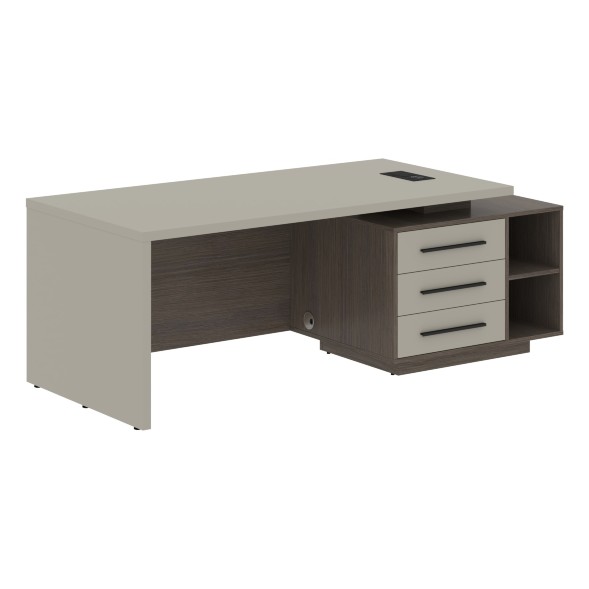 Стол руководителя с тумбой VCT 2190(R) 2100х900х750 VELION в Рязани 