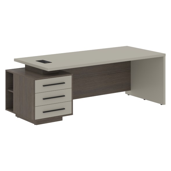 Стол руководителя с тумбой VCT 2290(L) 2200х900х750 VELION в Рязани 